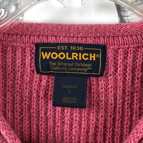 Vintage 90s WOOLRICH pink ribbed crewneck sweater - Picture 8 of 10
